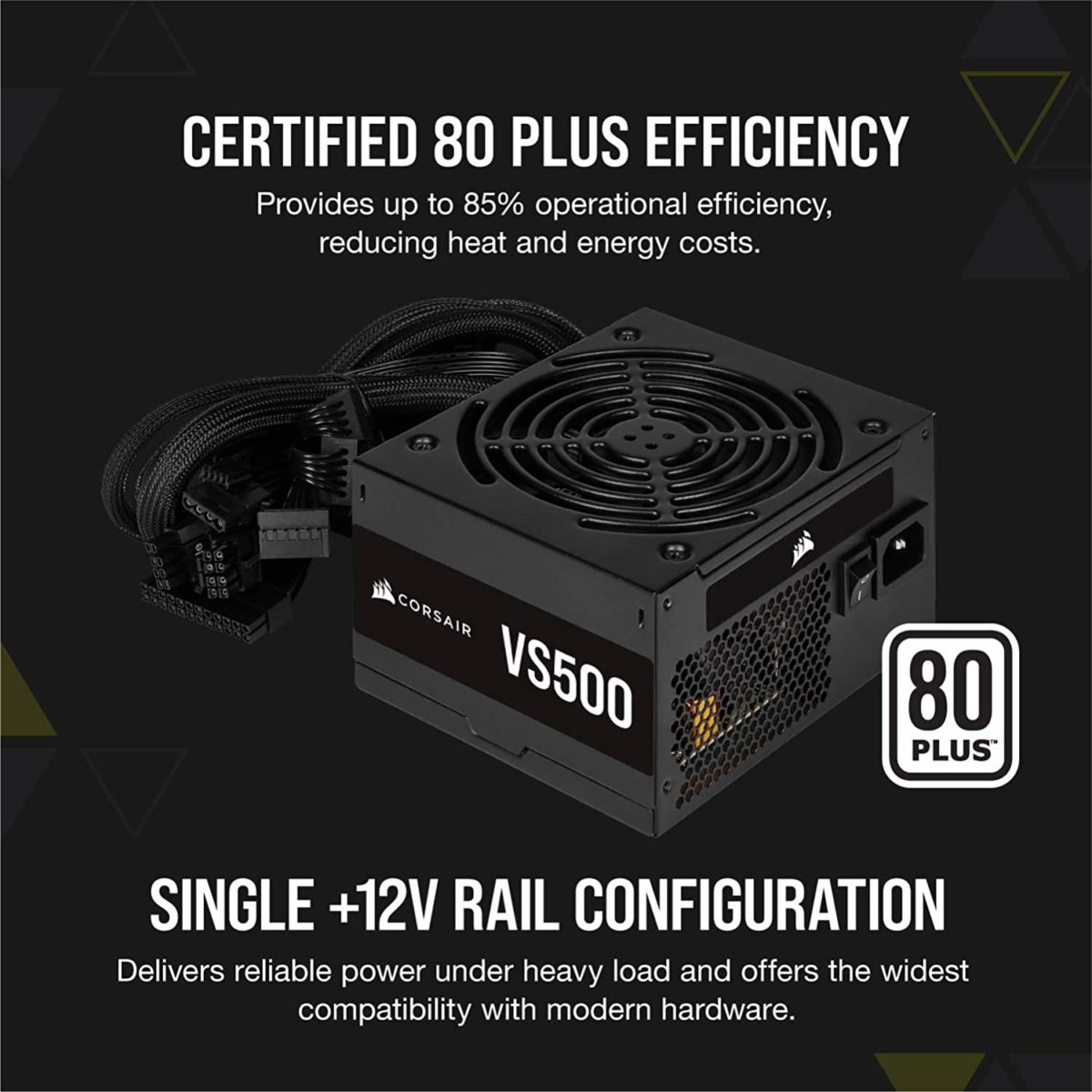 Nguồn Corsair VS500 80 Plus Hiệu Suất Cao