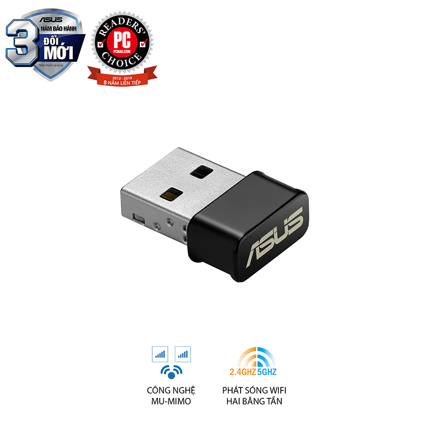 Card mạng không dây USB ASUS USB-AC53 Nano