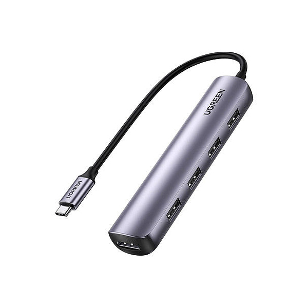 Hub UGREEN 20197 – USB-C sang HDMI 4K, 4 cổng USB 3.0