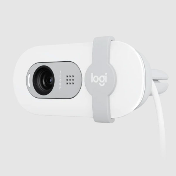 Webcam Logitech Brio 100 1080p full HD- Màu trắng 960-001618 | Hàng chính hãng
