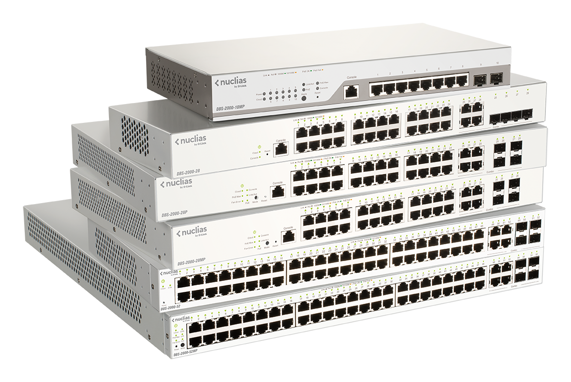 SWITCH D-LINK DBS-2000-52MP – 52 CỔNG GIGABIT POE+ QUẢN LÝ CLOUD NUCLIAS