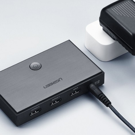 Bộ chia tín hiệu HDMI 2.0 1 ra 2 Ugreen 50707 hỗ trợ 4K2K@60Hz | Hàng chính hãng