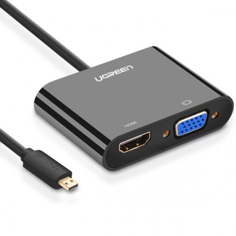 Cáp Micro HDMI to VGA, HDMI chính hãng Ugreen 30355 | Hàng chính hãng