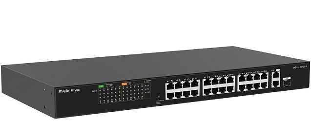 RG-ES126FGS-P – Switch PoE 24 cổng hiệu suất cao, giải pháp lý tưởng cho hệ thống mạng camera quy mô lớn