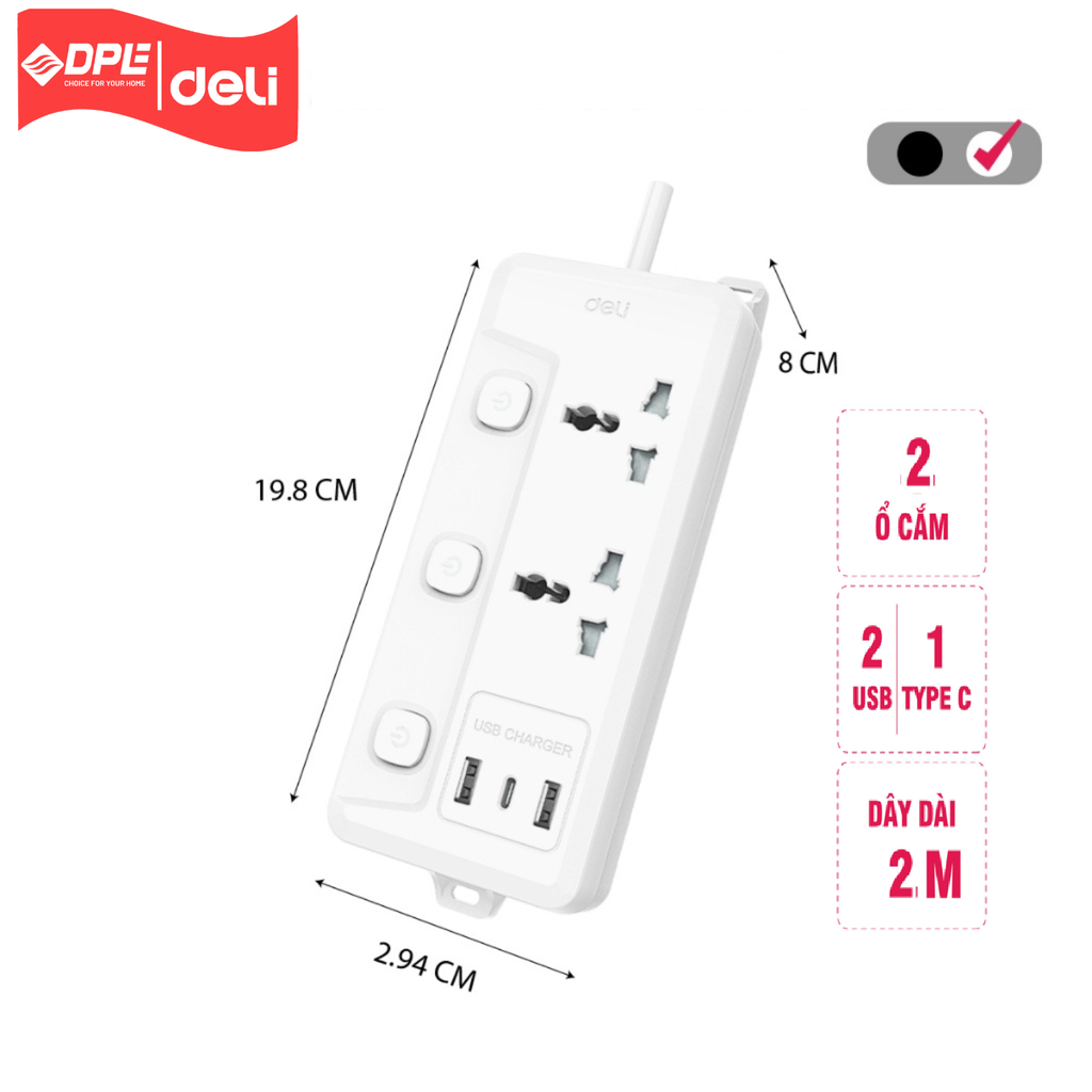 Tổng hợp ổ cắm điện đa năng cao cấp Deli