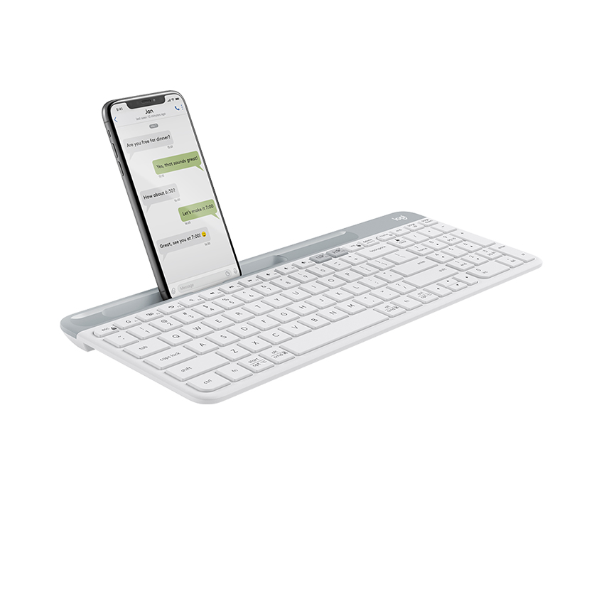 Bàn phím không dây Logitech K580 Slim Multi-Device Off White 920-009211 | Hàng chính hãng