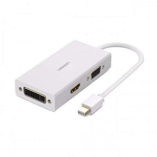 Cáp Thunderbolt Mini DP to HDMI VGA DVI Ugreen 20417 Màu Trắng