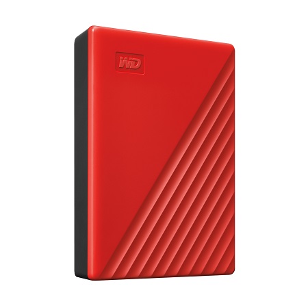 Ổ cứng di động HDD WD My Passport 4TB 2.5" USB 3.2, Model: WDBPKJ0040BRD-WESN, màu đỏ/đen