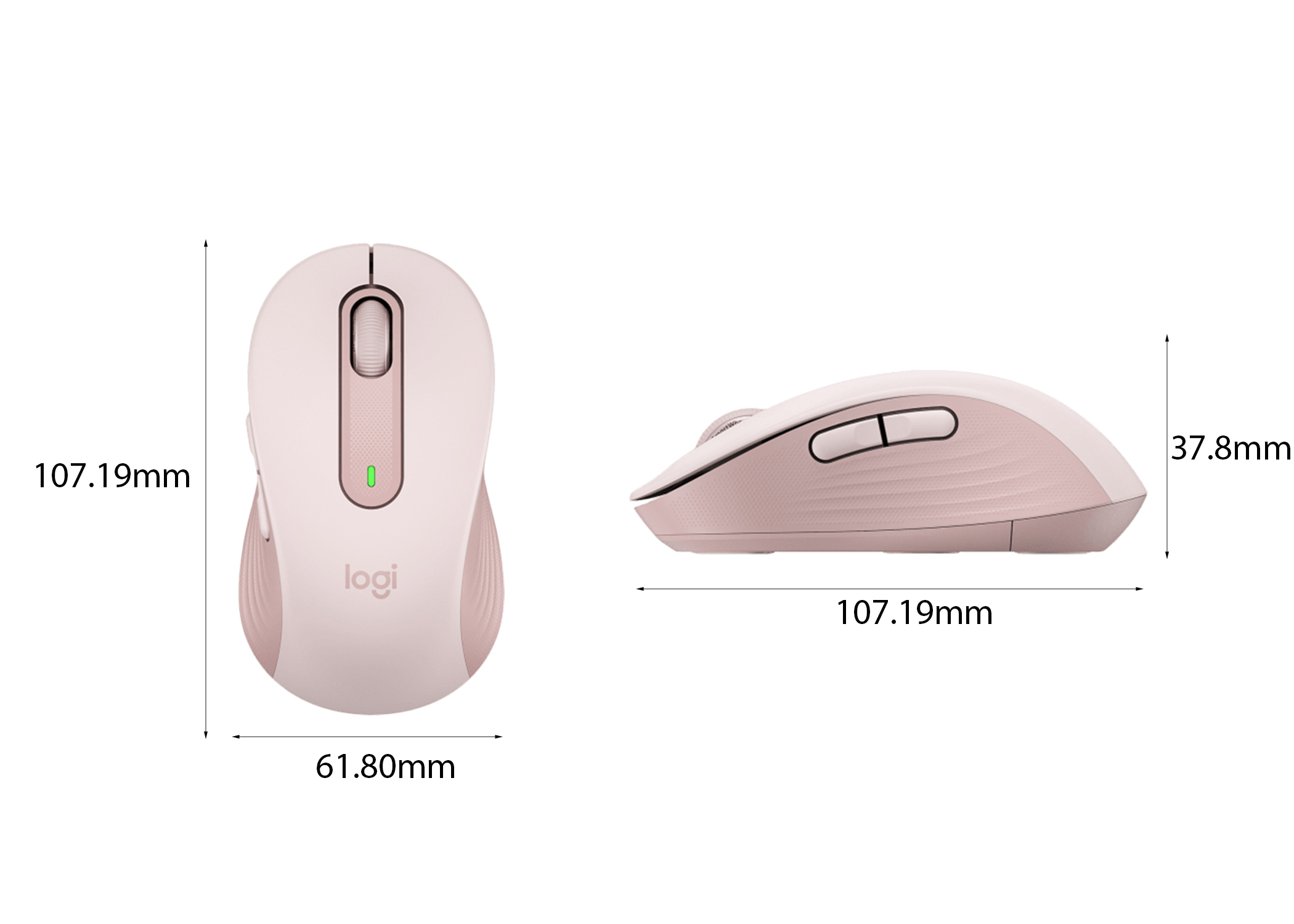 Chuột không dây Logitech M650 Hồng 910-006263 910-006987 | Hàng chính hãng