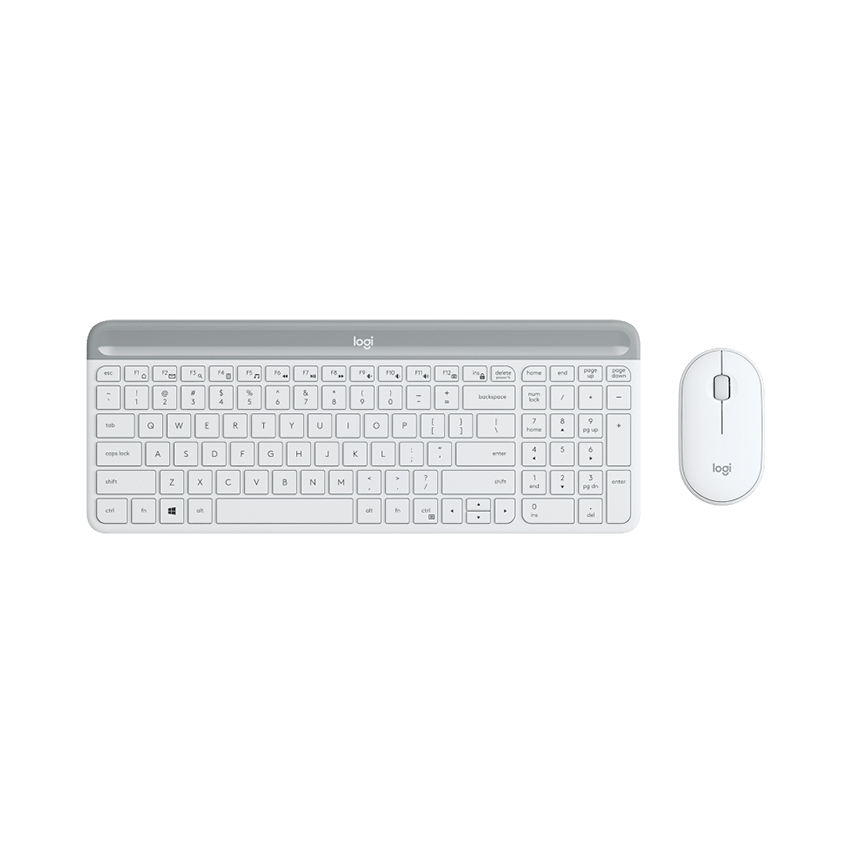 Combo Bàn Phím và Chuột không dây Logitech MK470 Slim (Trắng) 920-009183 | Hàng chính hãng