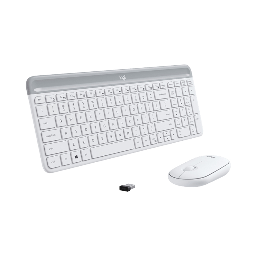 Combo Bàn Phím và Chuột không dây Logitech MK470 Slim (Trắng) 920-009183 | Hàng chính hãng
