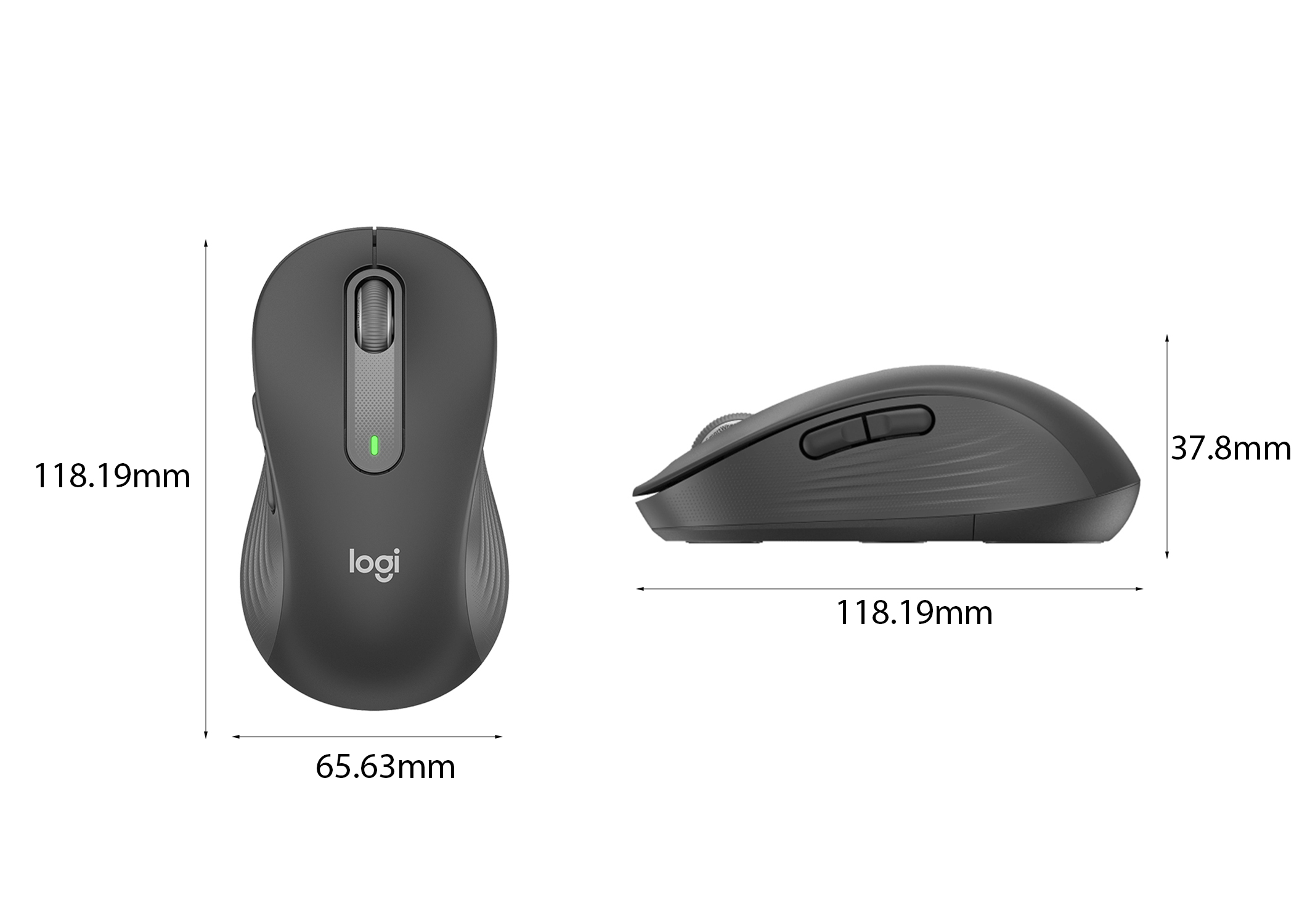 Chuột không dây Logitech M650L SIGNATURE GRAPHITE (910-006247) (910-006249) | Hàng chính hãng