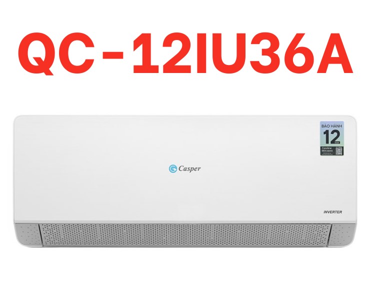Điều hòa Casper QC-12IU36A 12000 BTU 1 chiều Inverter [2025] | Hàng chính hãng