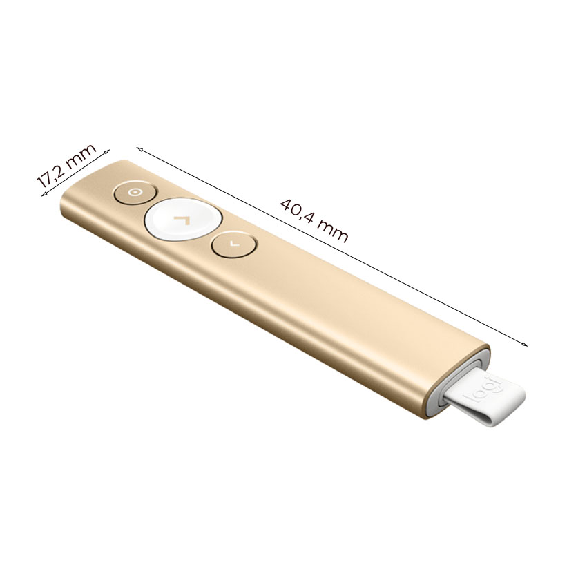Bút trình chiếu Logitech Spotlight – Slate (Xám đen), Gold (Vàng) chính hãng