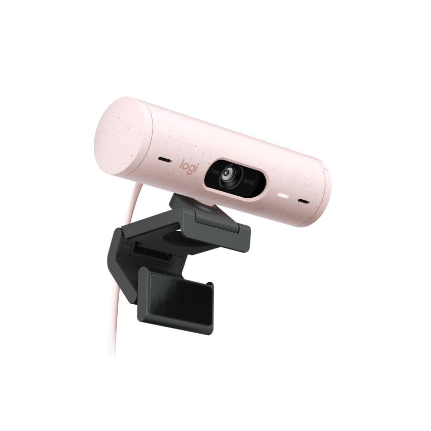 Webcam máy tính Logitech Brio 500 Pink 960-001433 | Hàng chính hãng