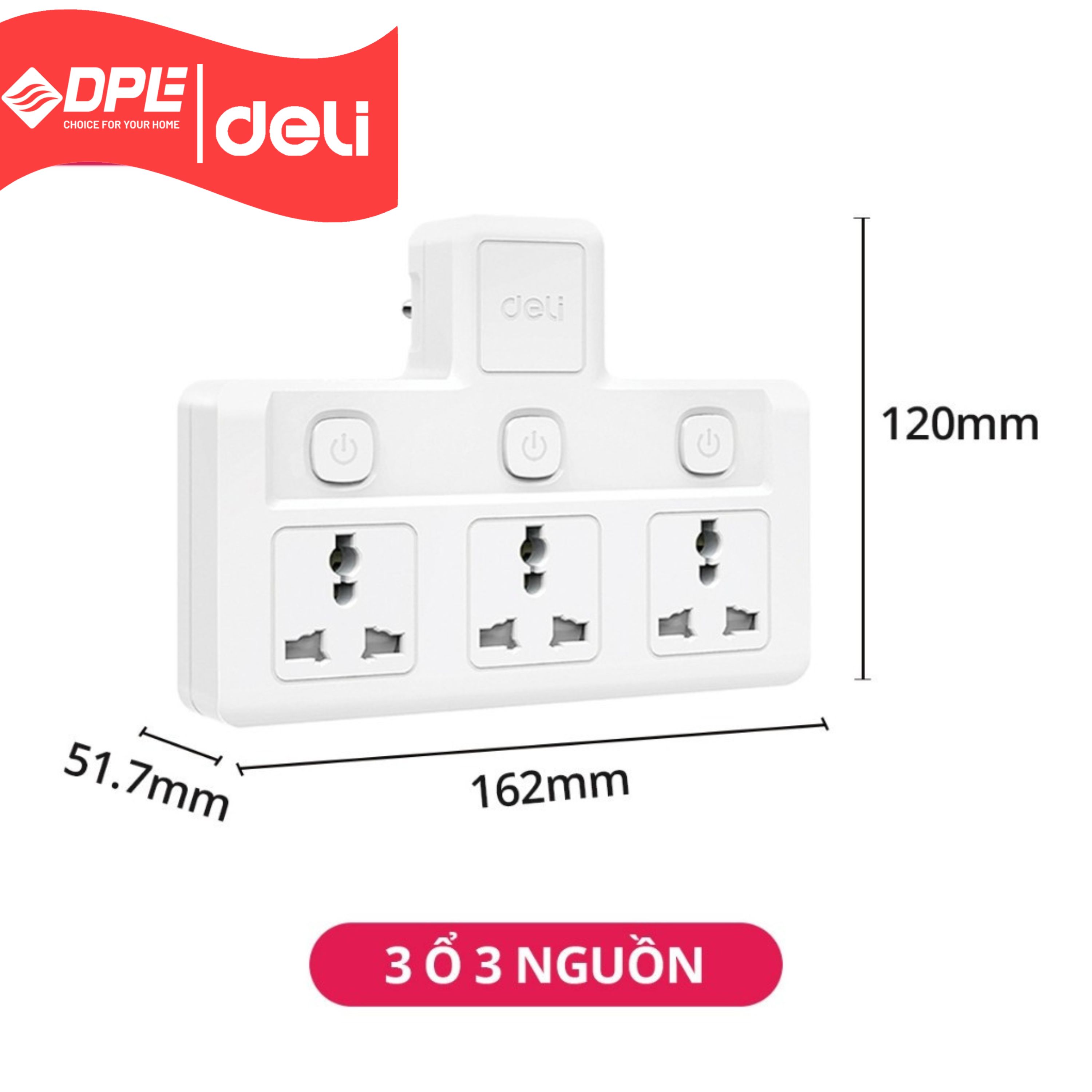 Ổ cắm điện đa năng Deli T715
