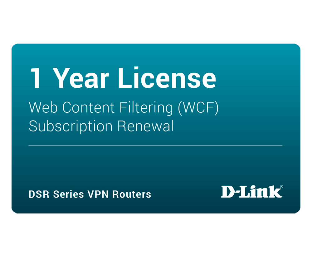 D-Link DSR-500-WCF-12-LIC – License lọc nội dung Web 12 tháng cho DSR-500