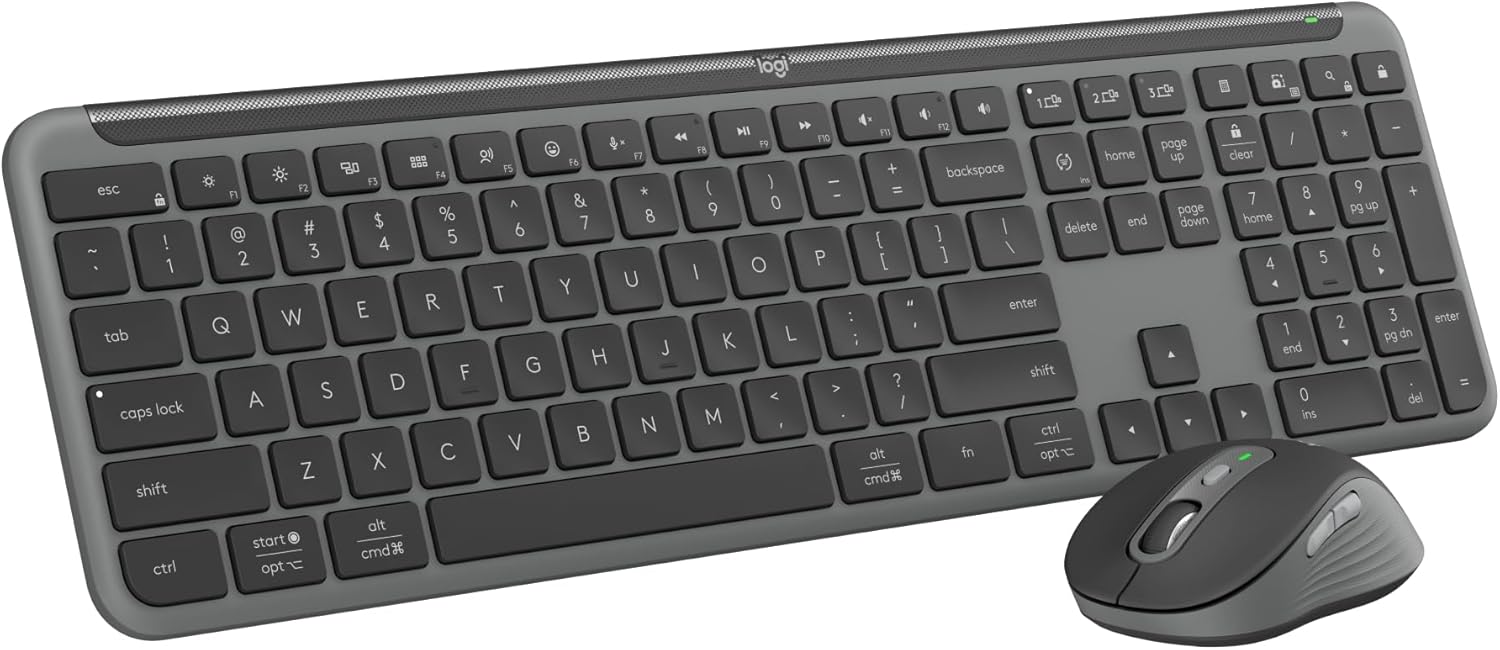 (M&KB) LOGITECH MK950 SIGNATURE SLIM COMBO WIRELESS/BLUETOOTH/ĐEN/TRẮNG