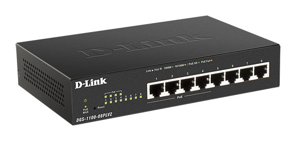 D-LINK DGS-1100-08PLV2 – SWITCH SMART MANAGED GIGABIT POE 8 CỔNG