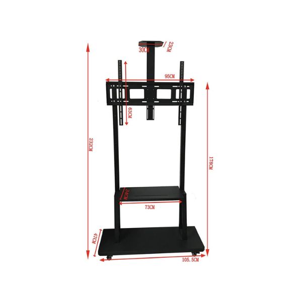 Giá Treo Tivi Di Động Ergotek E2500 (55 - 100 Inch) - Chịu Tải 100kg, Hàng Chính Hãng