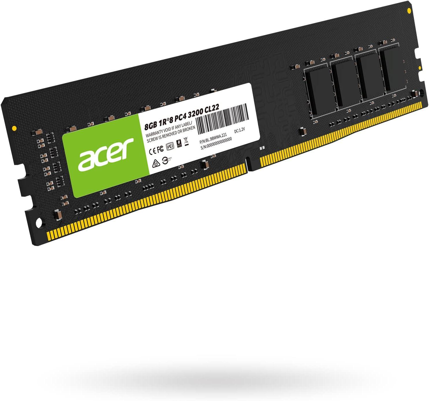 RAM Desktop Acer UD100 8GB DDR4 3200MHz CL22  UD100-8GB-3200