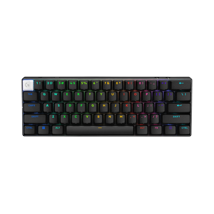 Bàn phím cơ Logitech Pro X 60 Lightspeed Wireless Black (Wireless 2.4Ghz/Bluetooth/USB/GX Optical Tactile/RGB)_920-011916 | Hàng chính hãng