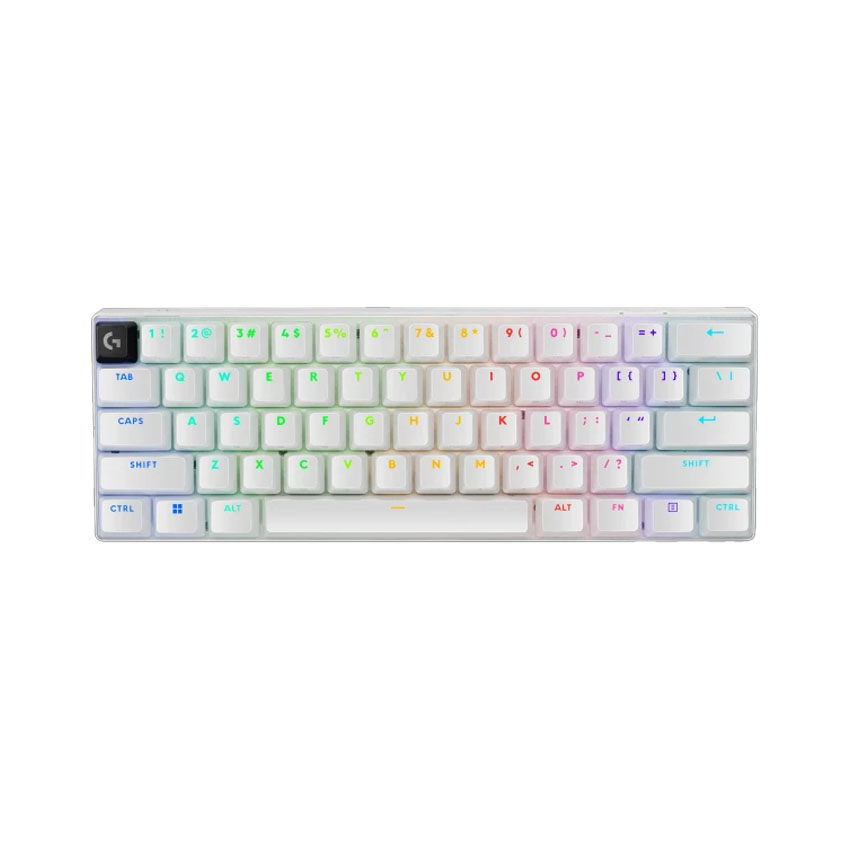 Bàn phím cơ Logitech Pro X 60 Lightspeed Wireless White (Wireless 2.4Ghz/Bluetooth/USB/GX Optical Tactile/RGB)_920-011935 | Hàng chính hãng