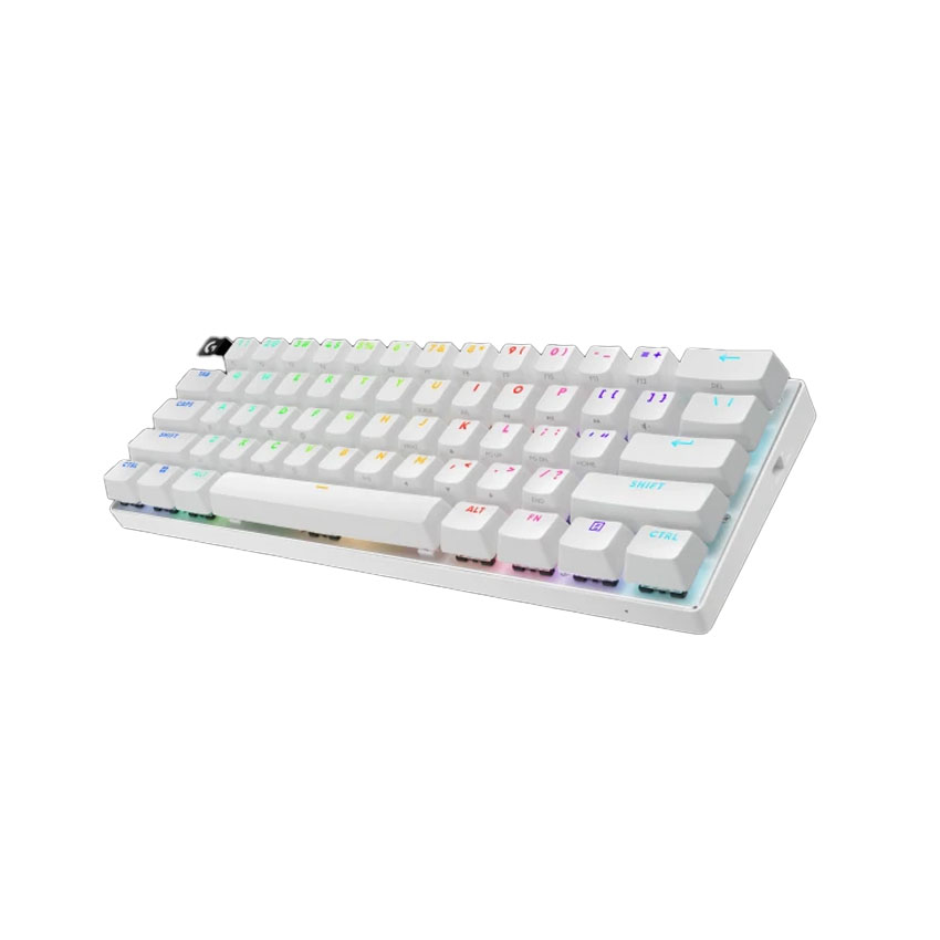 Bàn phím cơ Logitech Pro X 60 Lightspeed Wireless White (Wireless 2.4Ghz/Bluetooth/USB/GX Optical Tactile/RGB)_920-011935 | Hàng chính hãng