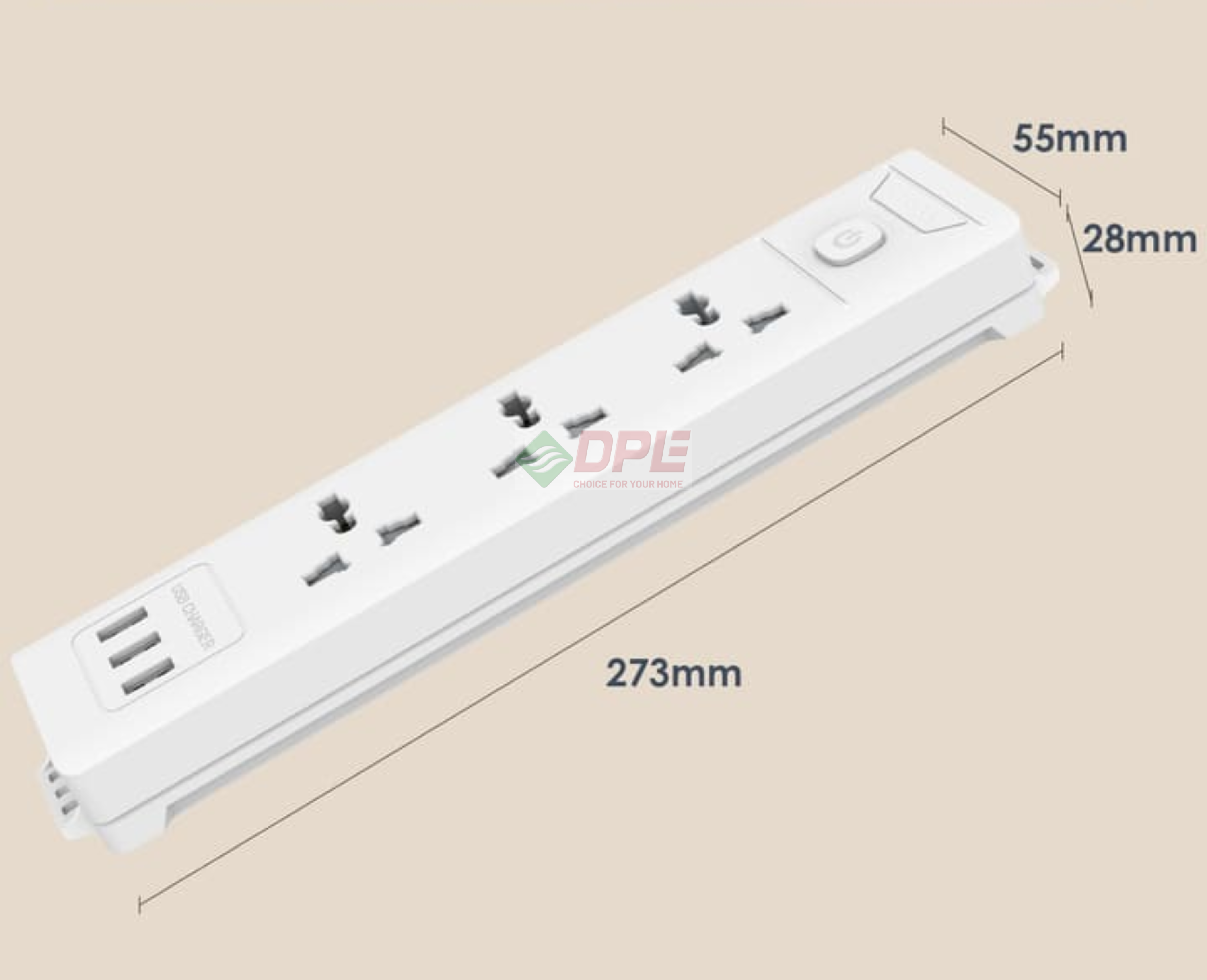 Ổ cắm điện đa năng Deli T708