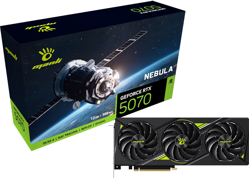 Card đồ họa Manli Nebula GeForce RTX 5070 12GB GDDR7 M-N507N/D712G-M3634