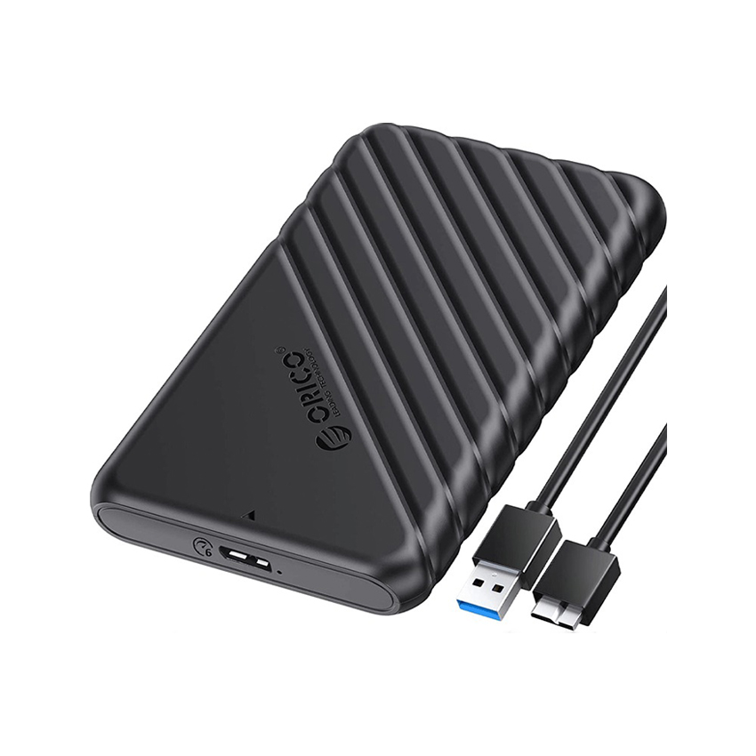 Hộp ổ cứng ORICO 2.5" SSD/HDD SATA 3 USB 3.0 MircoB - 25PW1-U3-BK | Hàng chính hãng