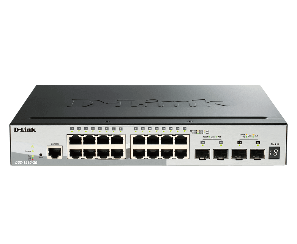 D-Link DGS-1510-20 – Switch Smart Managed Gigabit Stackable 20 Cổng
