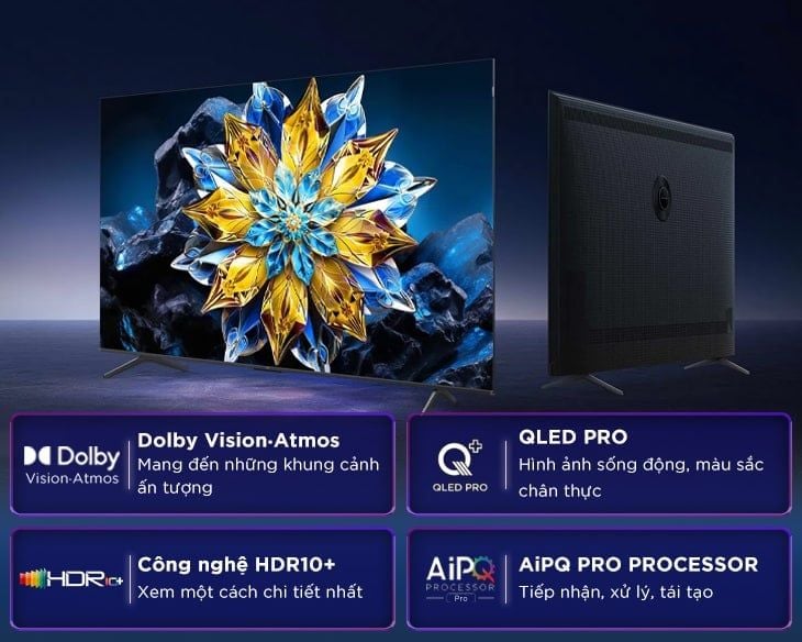 Tivi TCL 55 inch Qled 4K 55C69B Mới 2025 | Hàng chính hãng