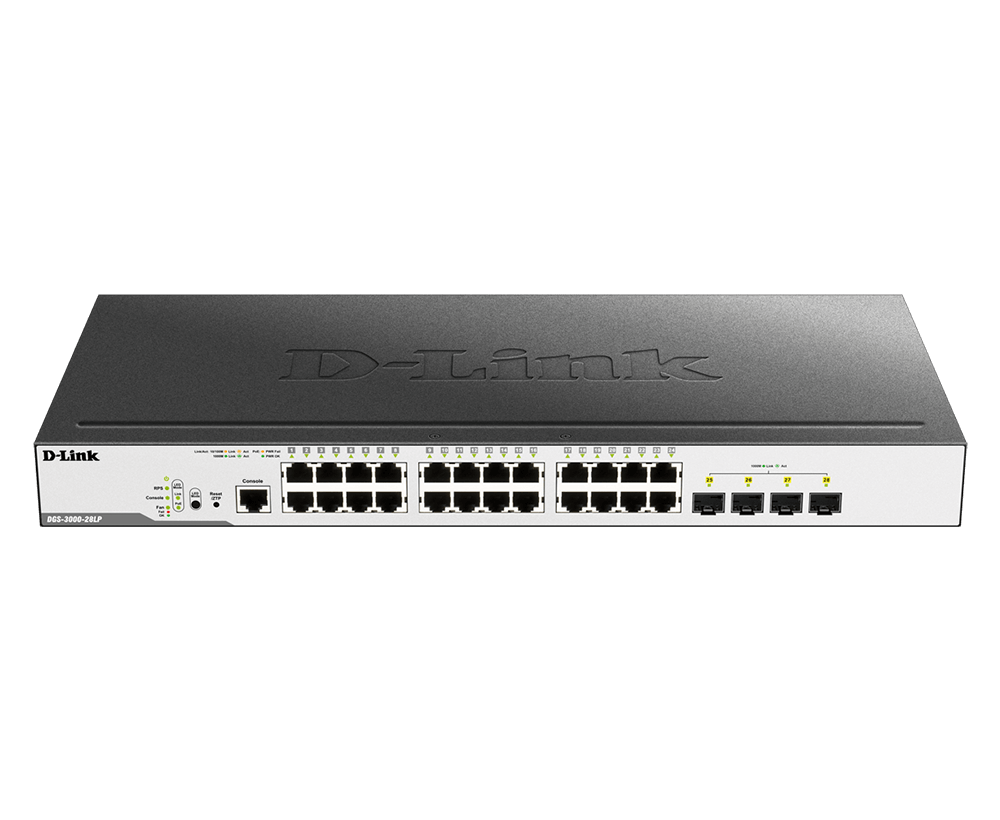 D-Link DGS-3000-28LP – Switch Managed Layer 2 Gigabit 28 Port PoE