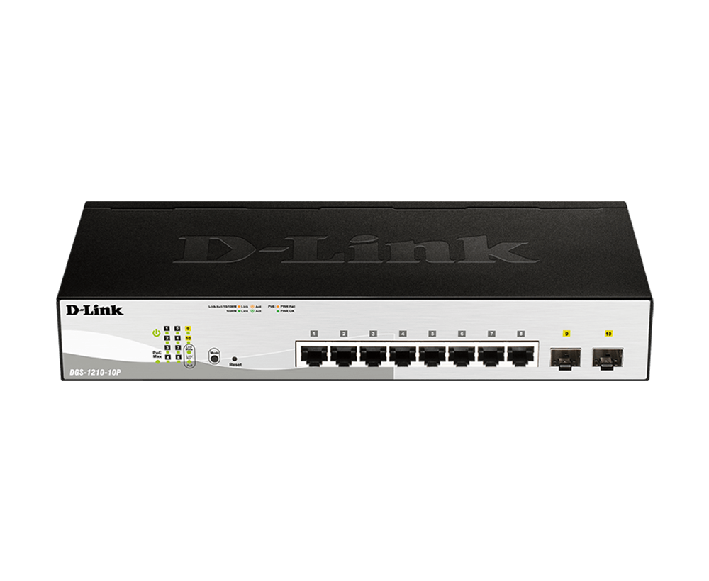 D-Link DGS-1210-10P – Switch Gigabit Smart Managed PoE 10 Cổng