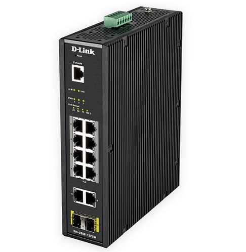 D-Link DIS-200G-12PSW – Switch công nghiệp Gigabit Smart Managed PoE