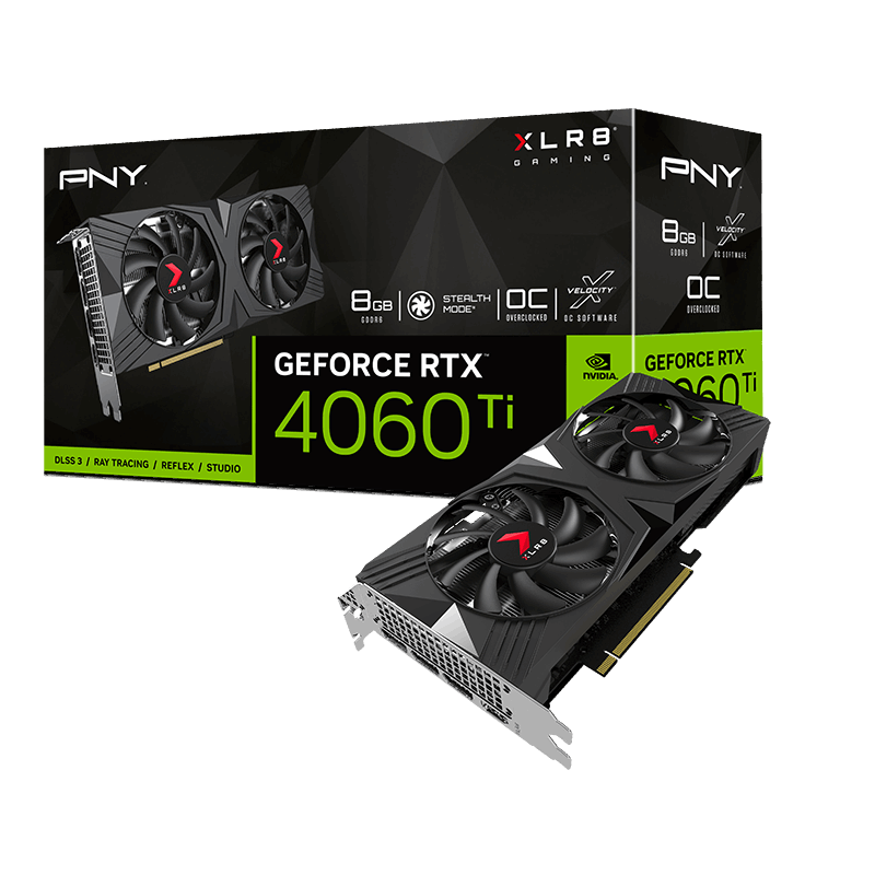 PNY GeForce RTX 4060 Ti 8GB VERTO Overclocked Dual Fan VCG4060T8DFXPB1-O
