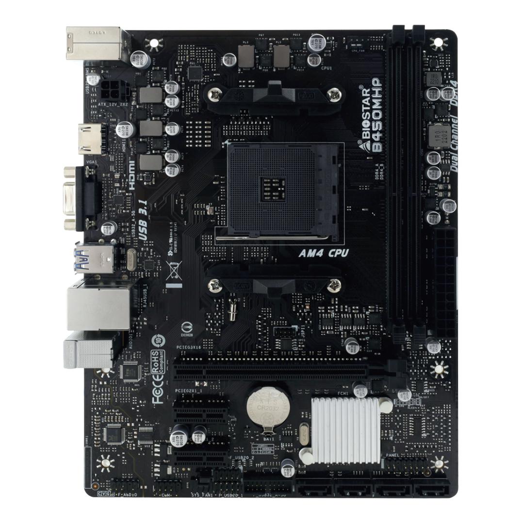 Bo mạch chủ BIOSTAR A520MT (AMD A520, Socket AM4, 2xDDR4, mATX) [BH36T]