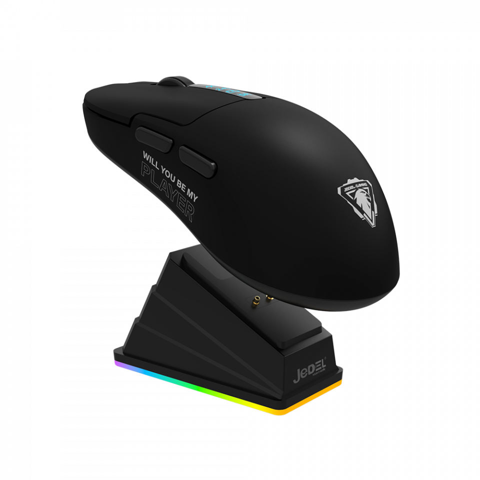 Chuột Gaming không dây JEDEL GWH-113 – 8000 DPI, 3 chế độ kết nối, dock sạc thông minh