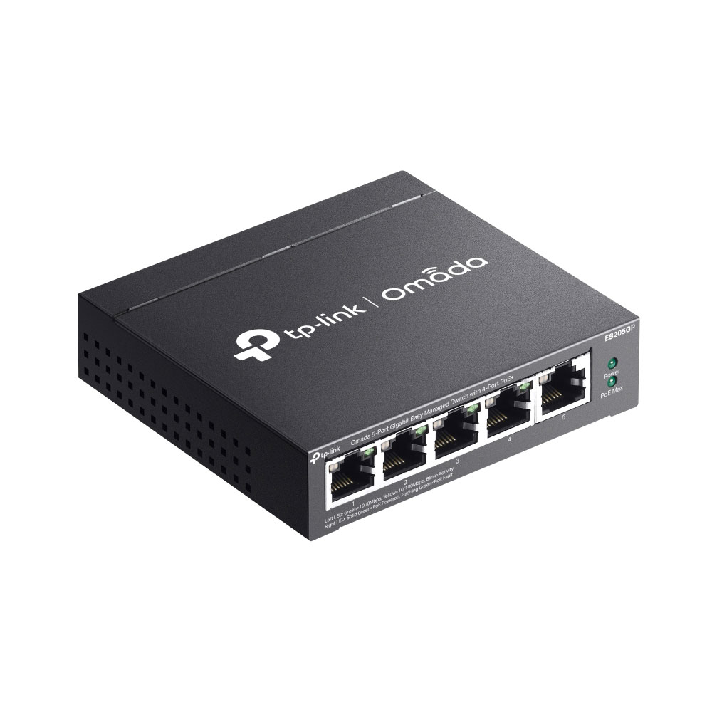 Switch TP-Link ES205GP (Gigabit (1000Mbps)/ 5 Cổng/ 4 cổng PoE/ Vỏ kim loại)