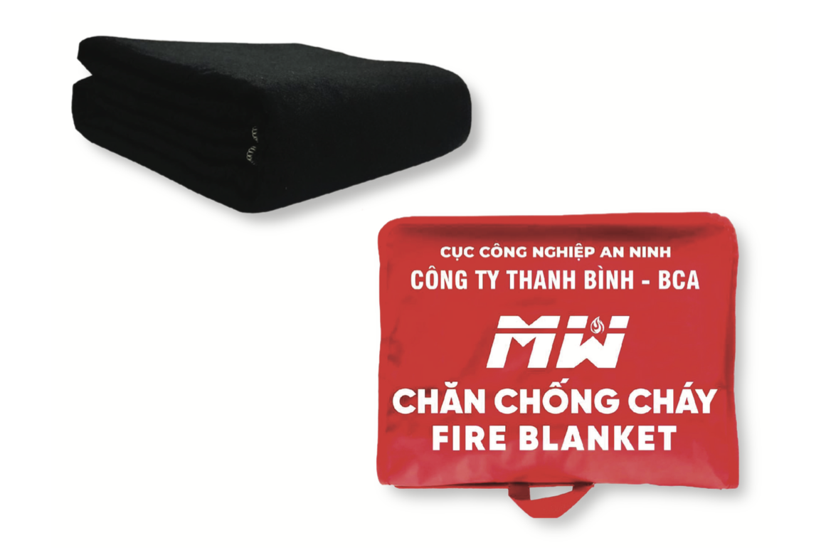 Chăn Chống Cháy MW (75cm x 100cm) - Sợi Carbon Chịu Nhiệt | Chính Hãng Bộ Công An