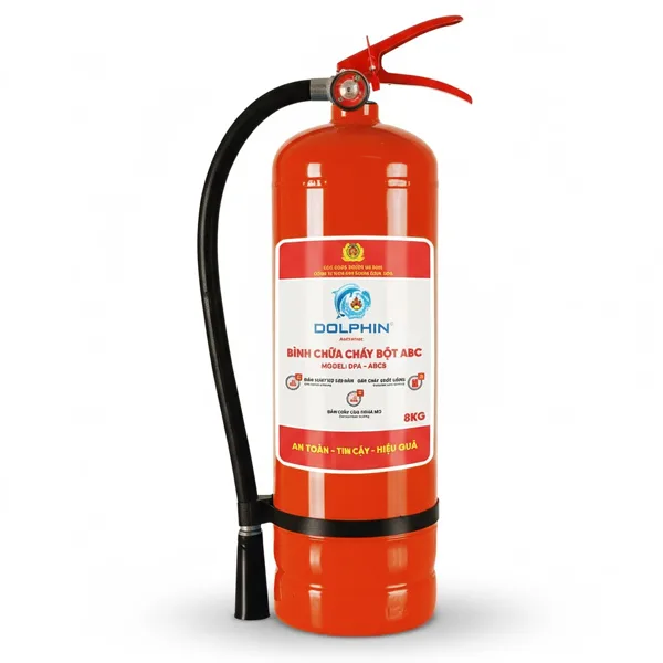 Bình Chữa Cháy Bột ABC Dolphin Chính Hãng (4kg - 8kg) - Đủ Tem Kiểm Định