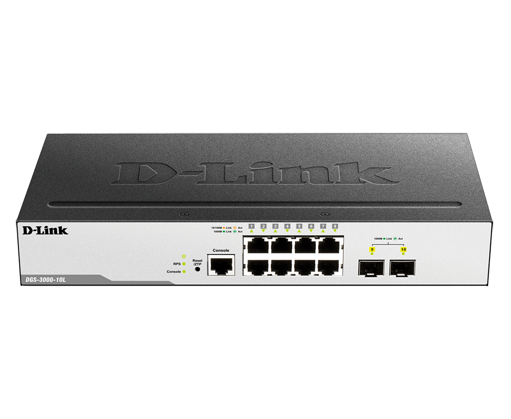 D-Link DGS-3000-10L – Switch Managed Layer 2 Gigabit 10 Port