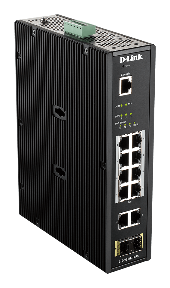 D-Link DIS-200G-12PS – Switch công nghiệp Gigabit Smart Managed PoE