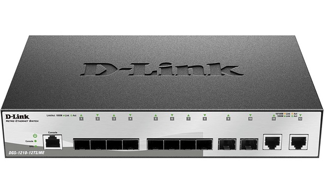 D-Link DGS-1210-12TS/ME – Switch Gigabit Fiber Metro Ethernet 12 Cổng