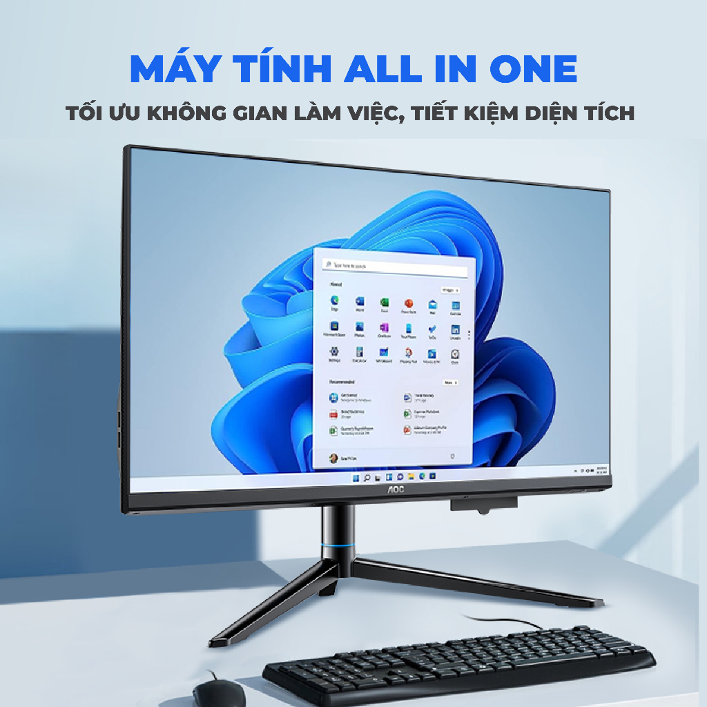 PC AIO AOC A99 (A24A99-1M601T491) (i7 13620H/23.8″ FHD/16GB/512GB SSD/Wifi + BT/KB+M/Win 11 Pro/3Y) | Hàng chính hãng