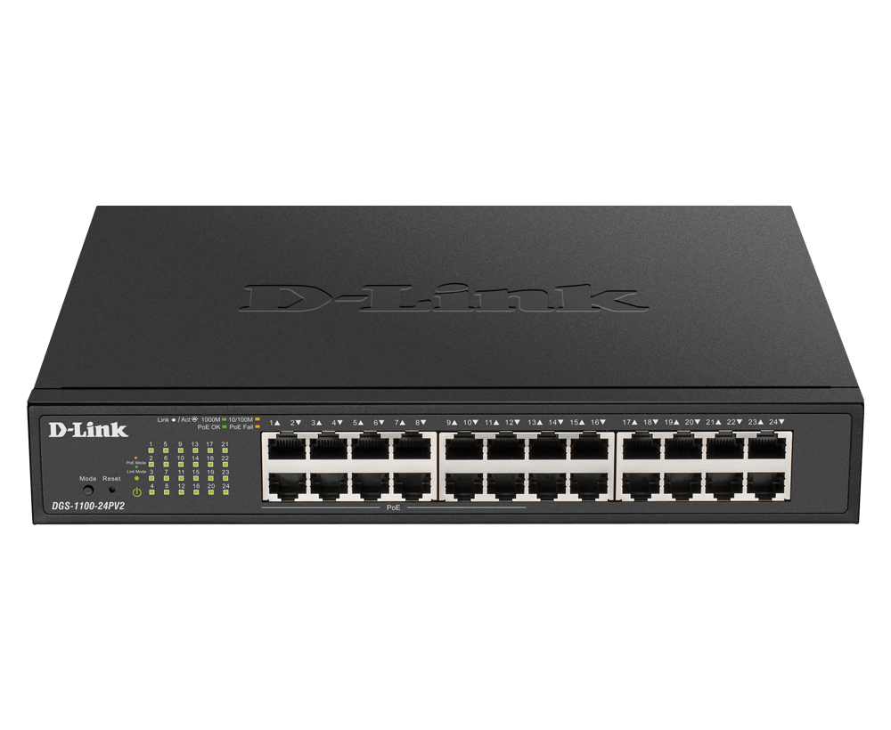 D-LINK DGS-1100-24PV2 – SWITCH GIGABIT POE SMART MANAGED 24 CỔNG