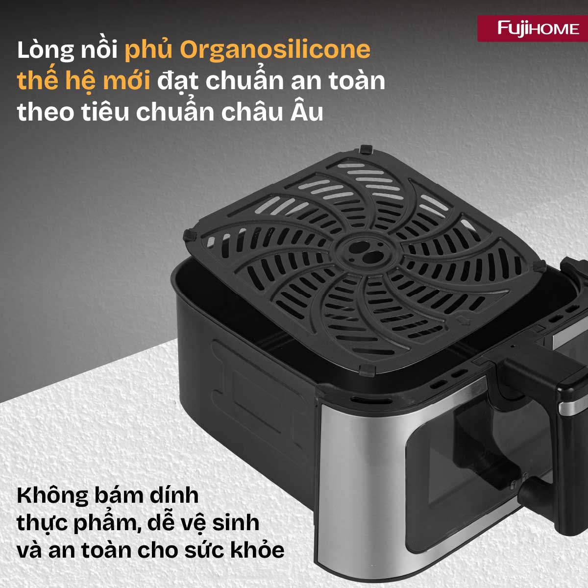 Nồi chiên không dầu Fujihome DUALHEAT A9DH 9 lít gia nhiệt kép | Hàng chính hãng