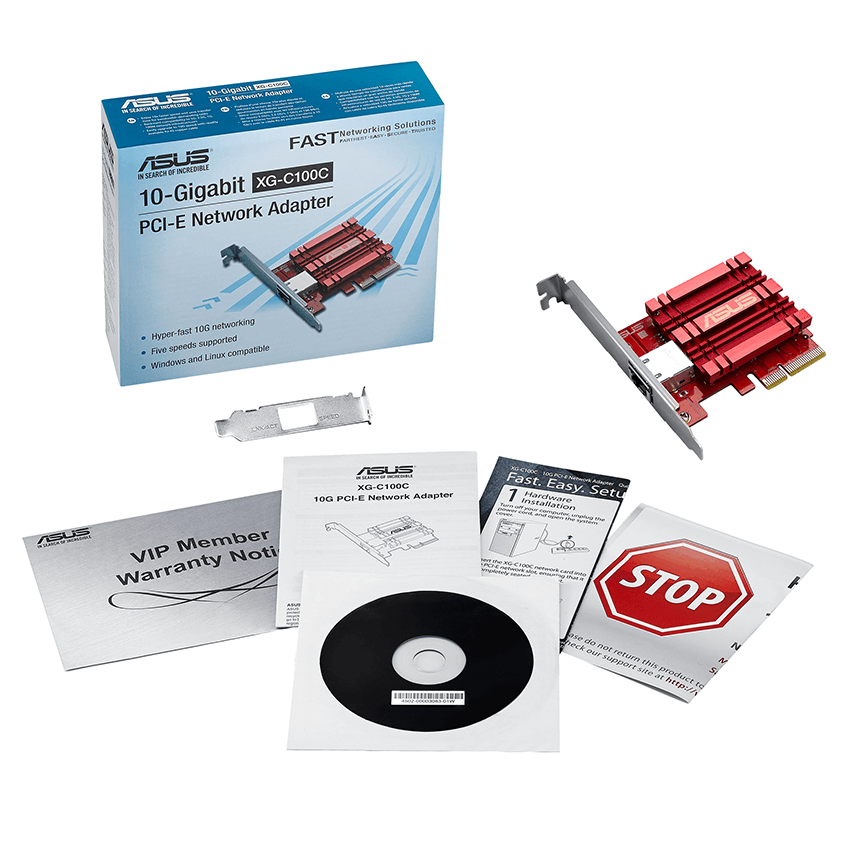 Card mạng có dây 10Gbps PCI Express ASUS XG-C100C