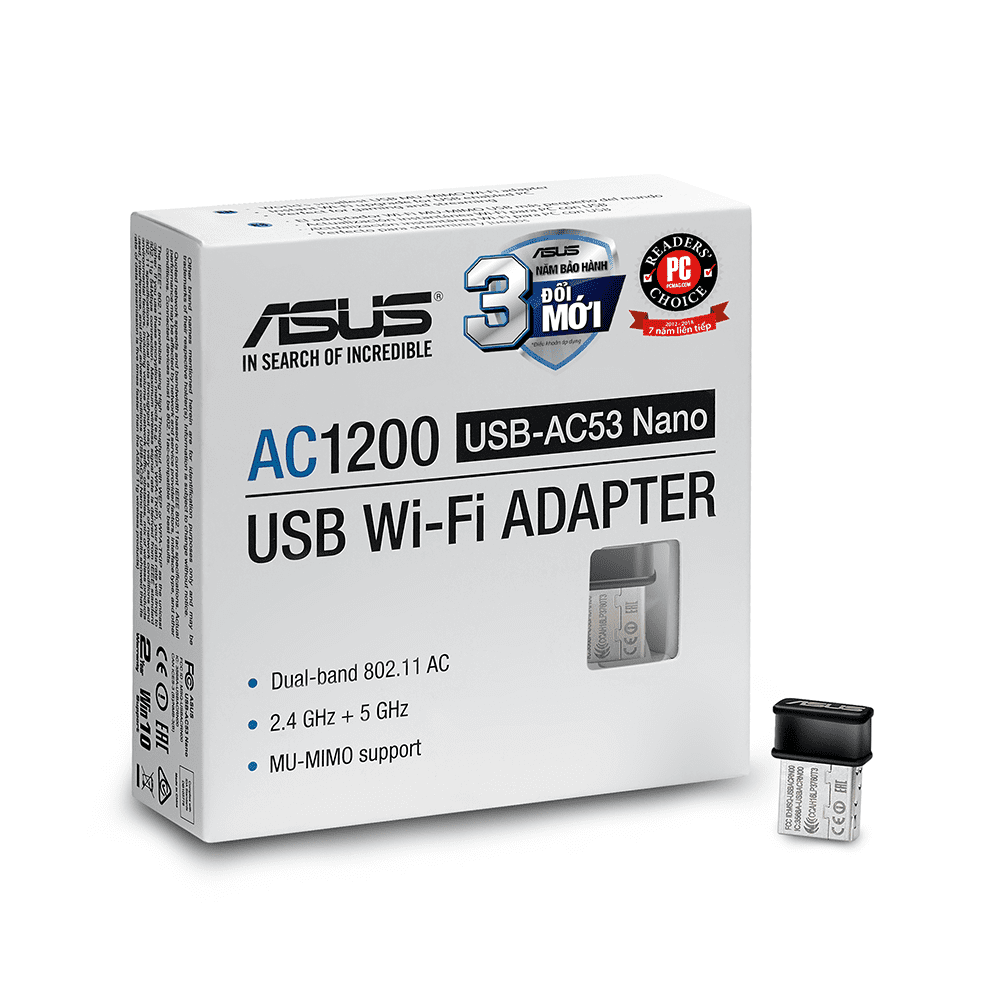 Card mạng không dây USB ASUS USB-AC53 Nano